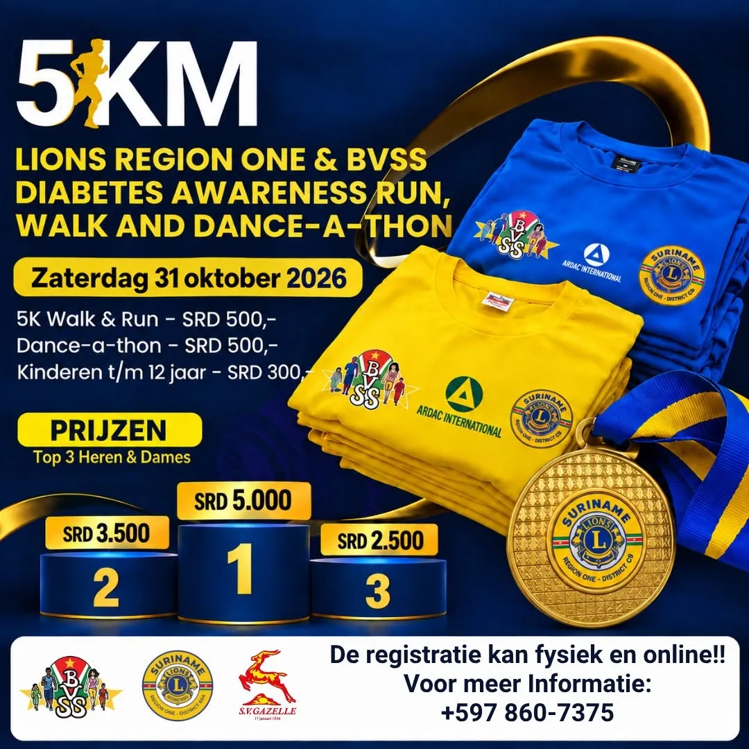 5KM Lions Region One & BVSS Diabetes Awareness Run